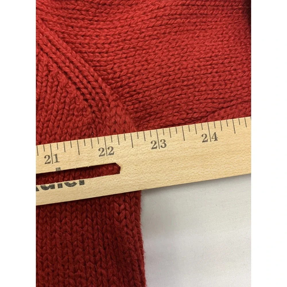 Ralph‎ Lauren Sweater Men's Large Po1o Pullover 100% Cotton Knit Red